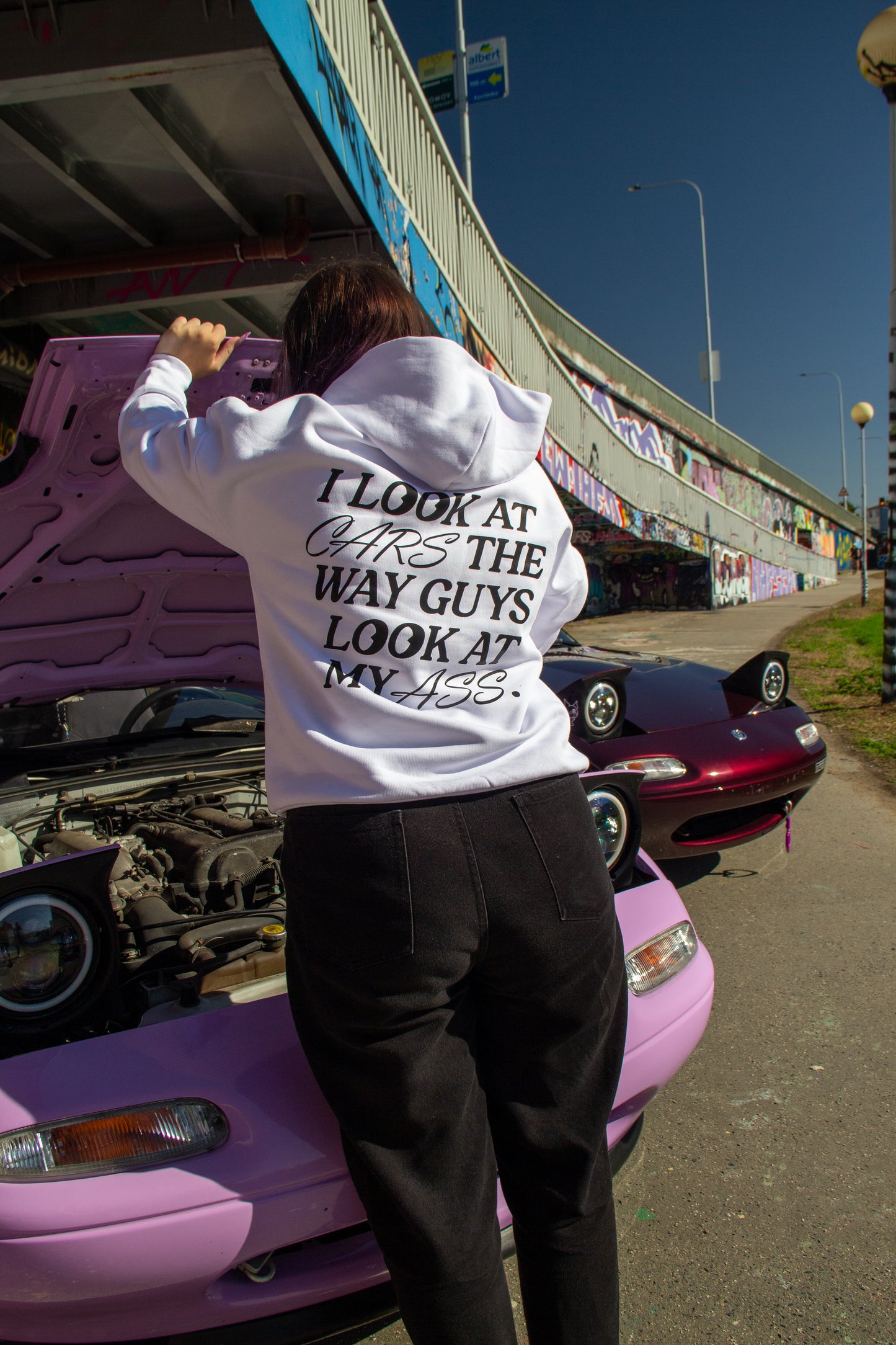 i look at cars the ways guys look at my ass - mikina